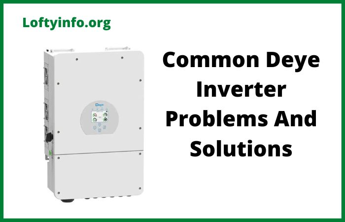 Deye Inverter Problems